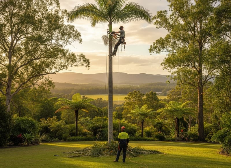 Palm Tree Removal performed by Rockhampton Arborist in the Rockhampton