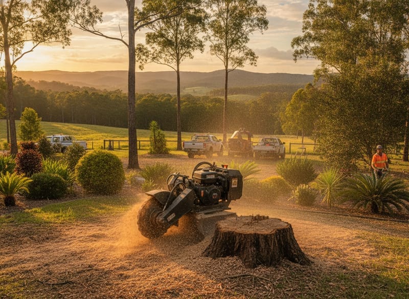 Stump Grinding performed by Rockhampton Arborist in the Rockhampton